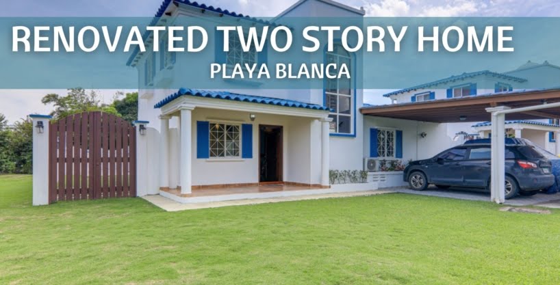 Casa renovada de dos pisos con piscina en Playa Blanca Panamá